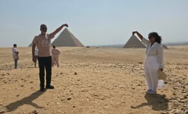 Giza Pyramids in the Egyptian