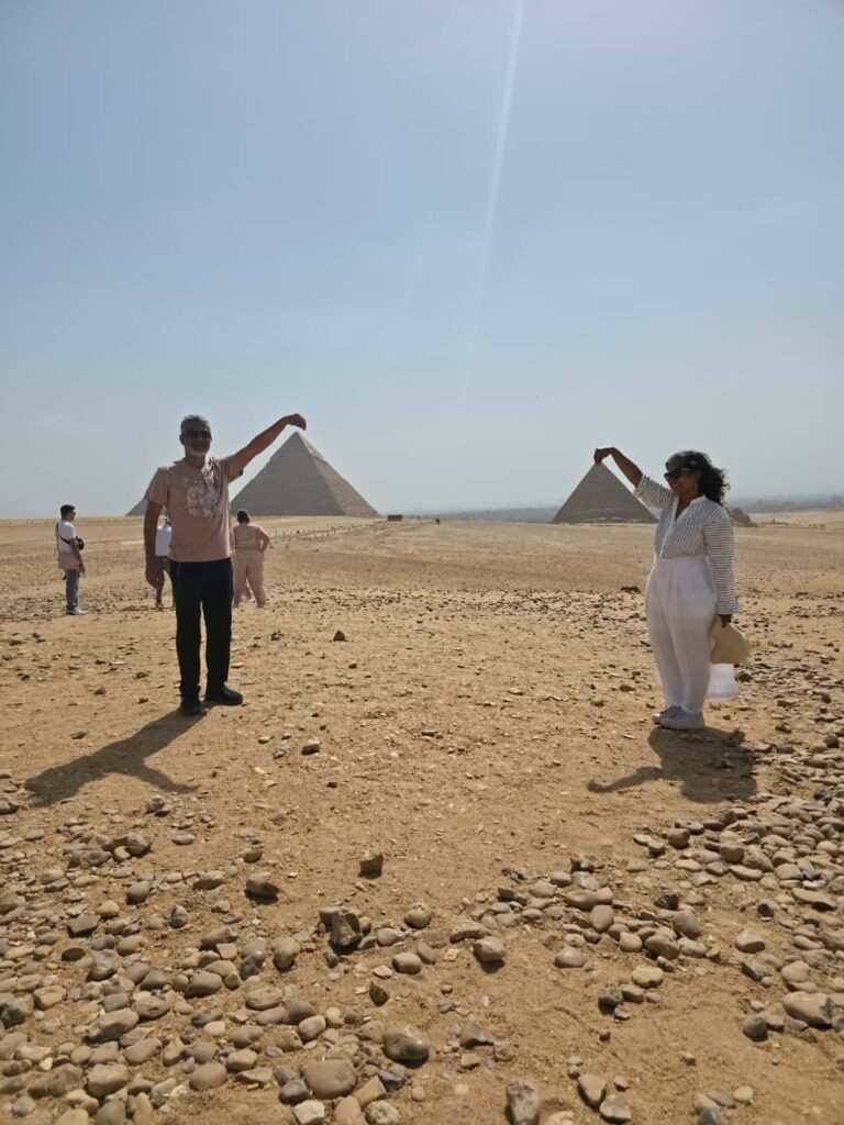 Giza Pyramids in the Egyptian